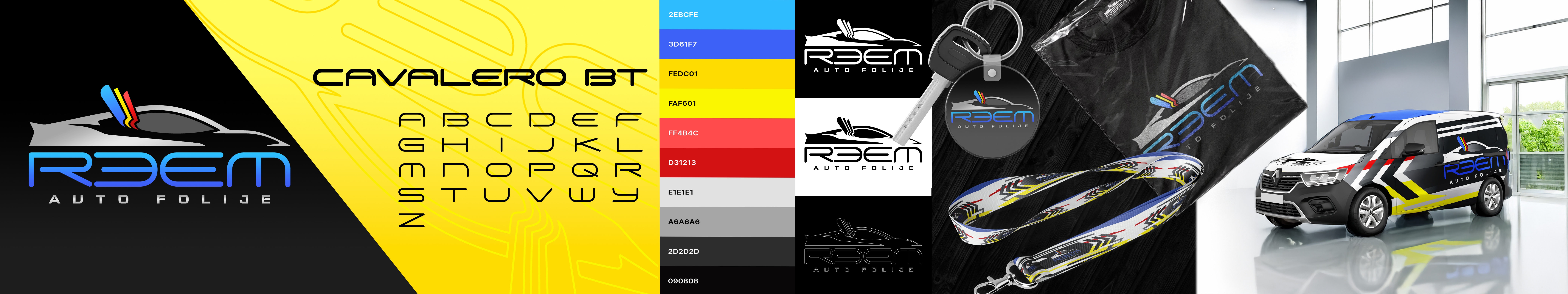 A complete automotive branding and visual identity project for REEM Auto Folije
